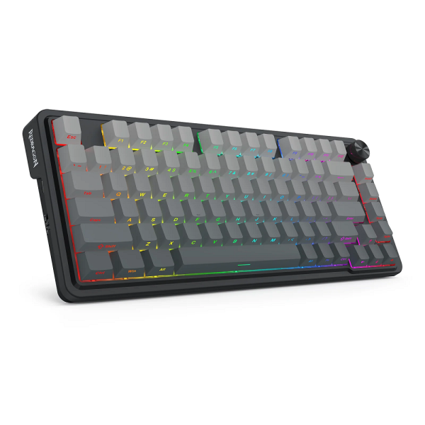 Redragon K673 PRO 75% Wireless RGB Red Switches (Concrete Jungle) Claviers Redragon, Ultra Pc Gamer Maroc