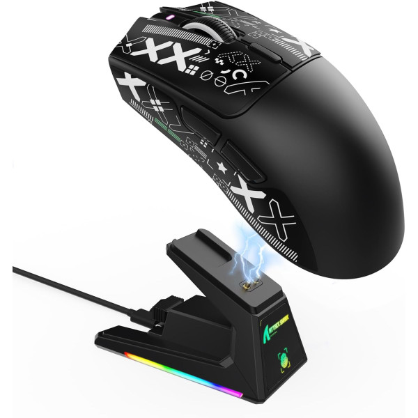 ATTACK SHARK X1 Black Souris ATTACK SHARK, Ultra Pc Gamer Maroc