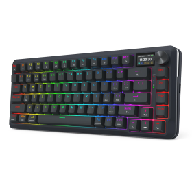 Redragon K708 Pro LCD Wireless Mechanical Keyboard (Black) Claviers Redragon, Ultra Pc Gamer Maroc