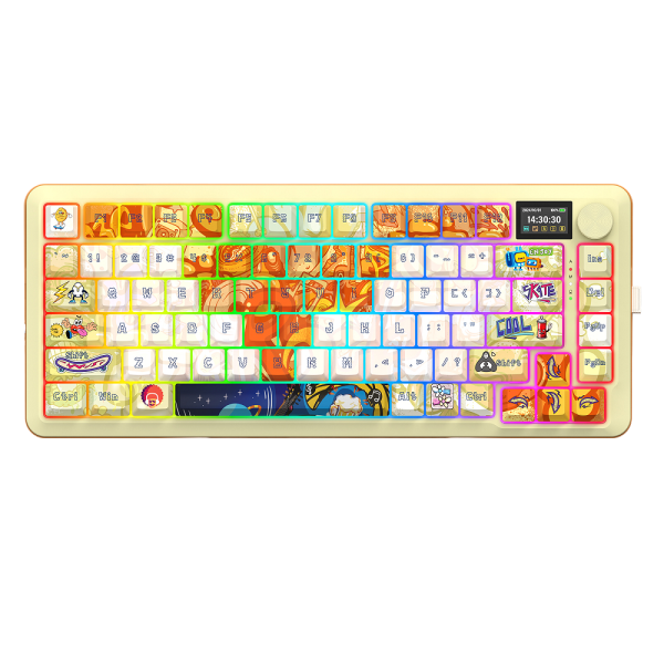 Redragon K708 Pro LCD Wireless Mechanical Keyboard (Doodle) Claviers Redragon, Ultra Pc Gamer Maroc
