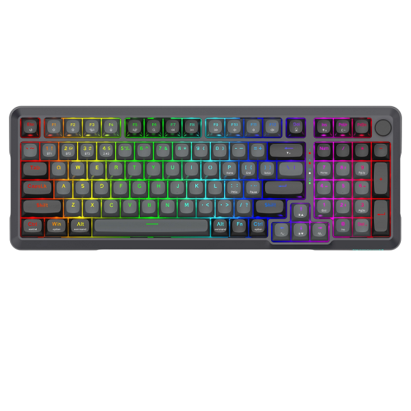 Redragon K688 Pro Wireless Mechanical Keyboard (Black/Gray) Claviers Redragon, Ultra Pc Gamer Maroc