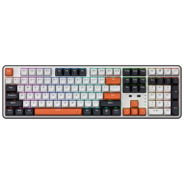 Redragon K689 PRO Wireless Mechanical Keyboard (Black Tangerine) Claviers Redragon, Ultra Pc Gamer Maroc