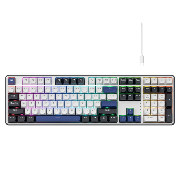 Redragon K689 Wired Mechanical Keyboard (Cerulean Polar) Claviers Redragon, Ultra Pc Gamer Maroc