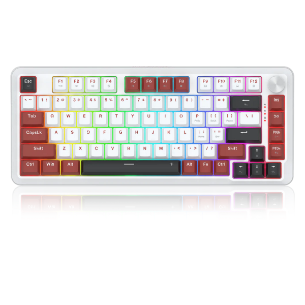 Redragon K721 Rapid Trigger Wired Mechanical Keyboard (Burgundy Red) Claviers Redragon, Ultra Pc Gamer Maroc