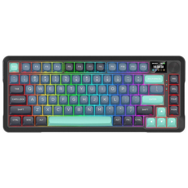 Redragon K724 Pro LCD Wireless Mechanical Keyboard (Dark Jade) Claviers Redragon, Ultra Pc Gamer Maroc