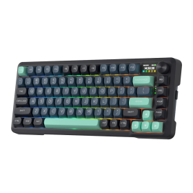 Redragon K724 Pro LCD Wireless Mechanical Keyboard (Dark Jade) Claviers Redragon, Ultra Pc Gamer Maroc