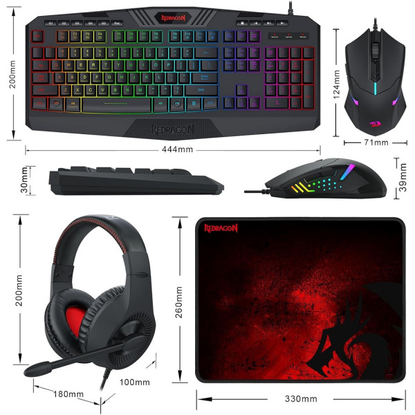 Redragon S101-3 Combo 4in1 Périphériques Redragon, Ultra Pc Gamer Maroc