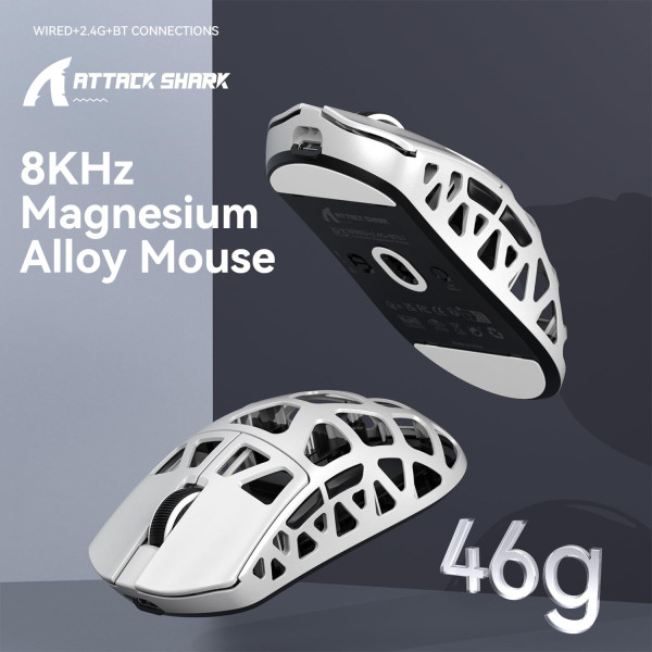 ATTACK SHARK R3 White Souris ATTACK SHARK, Ultra Pc Gamer Maroc