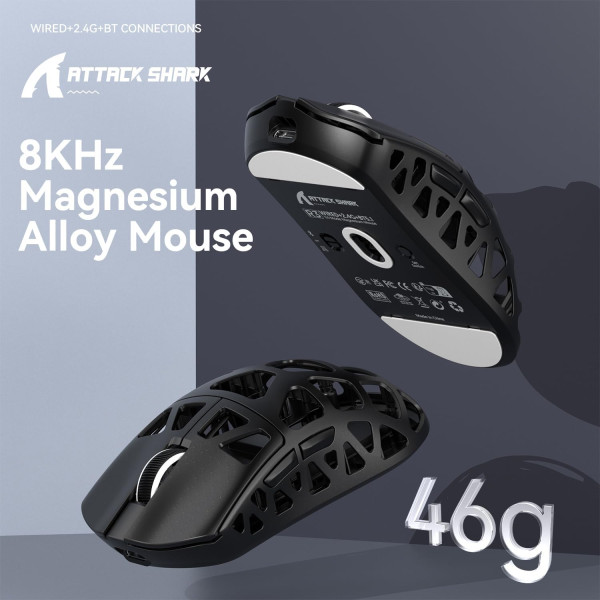 ATTACK SHARK R3 Black Souris ATTACK SHARK, Ultra Pc Gamer Maroc