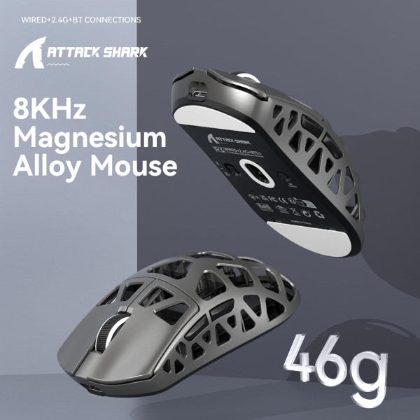 ATTACK SHARK R3 Grey Souris ATTACK SHARK, Ultra Pc Gamer Maroc