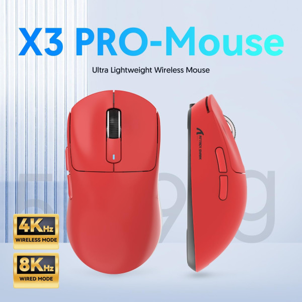 ATTACK SHARK X3 Pro Red Souris ATTACK SHARK, Ultra Pc Gamer Maroc