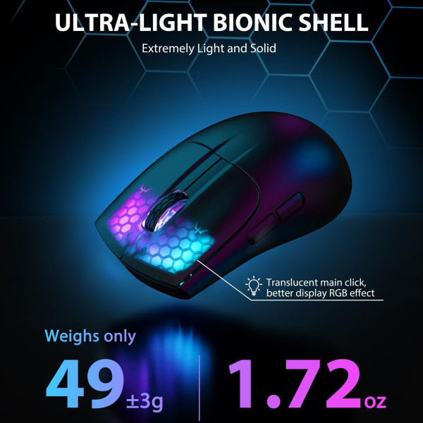 ATTACK SHARK X5 Black Souris ATTACK SHARK, Ultra Pc Gamer Maroc