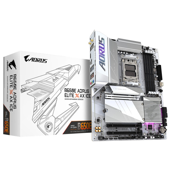 Gigabyte B650E AORUS ELITE X AX ICE Socket AM5 Gigabyte, Ultra Pc Gamer Maroc