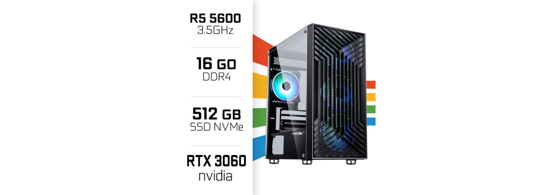PC Gamer UltraPC Ryzen 5 5600/16GB/512GB SSD/RTX3060 12GB