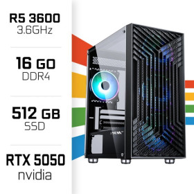 PC Gamer UltraPC Ryzen 5 3600 /16GB/512GB SSD/RTX5050 8GB PC Gamer Standard UltraPC, Ultra Pc Gamer Maroc