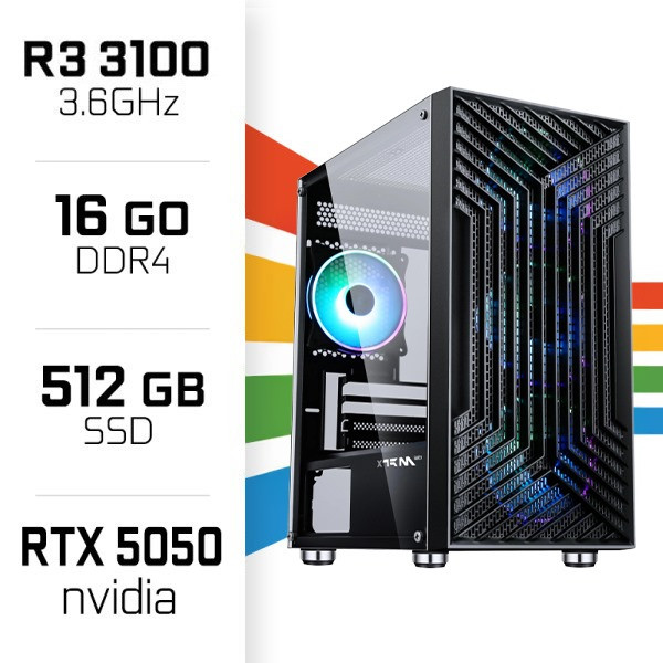 PC Gamer UltraPC Ryzen 3 3100 /16GB/512GB SSD/RTX5050 PC Gamer Standard UltraPC, Ultra Pc Gamer Maroc