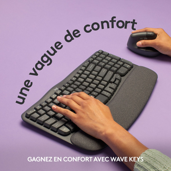 Logitech Wave Keys (Noir) Claviers Logitech, Ultra Pc Gamer Maroc