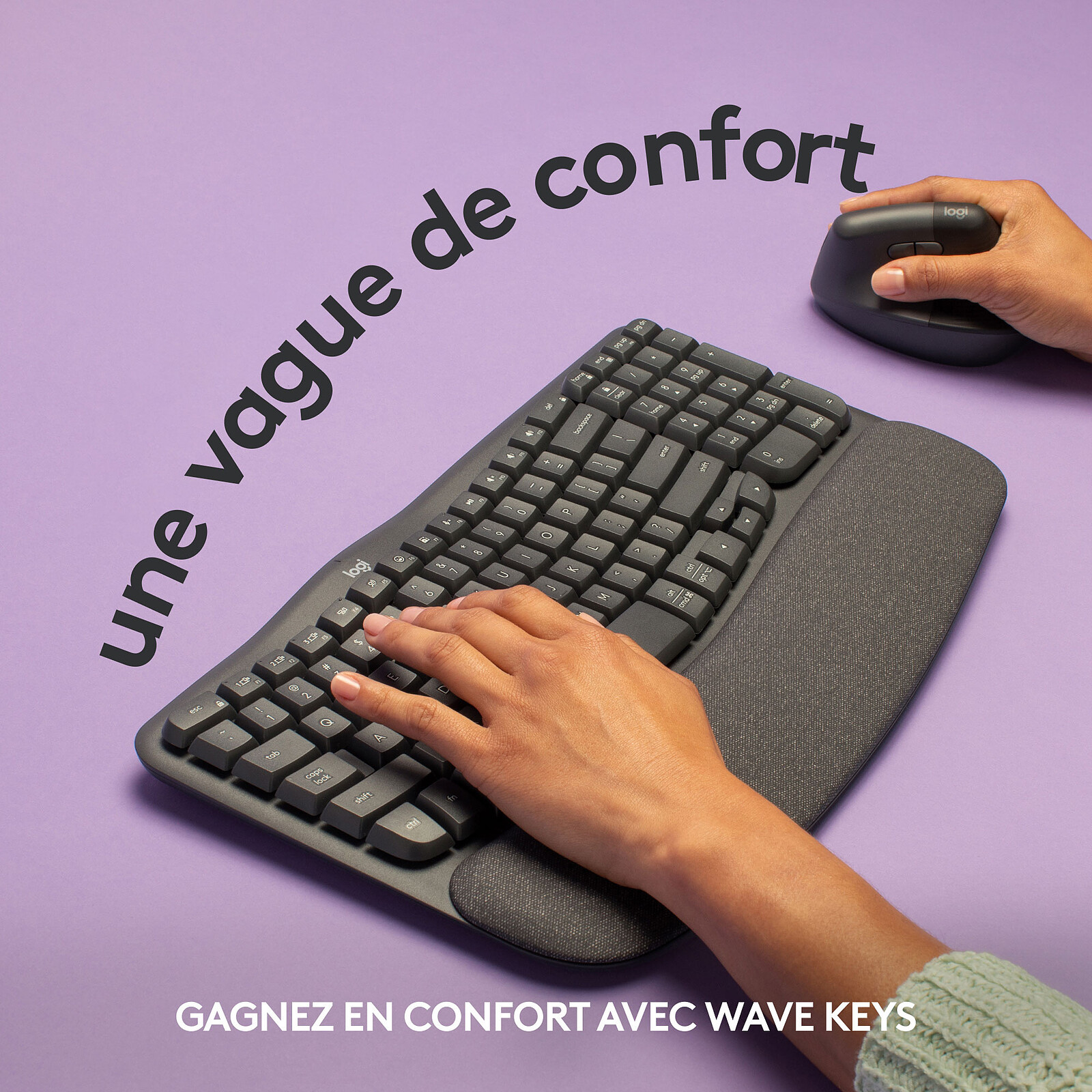 Clavier Logitech MX Keys S Plus - Clavier Sans Fil Performant Avec