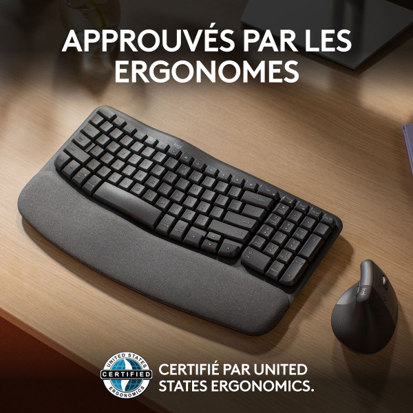 Logitech Wave Keys (Noir) Claviers Logitech, Ultra Pc Gamer Maroc