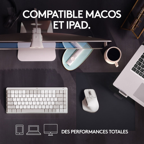Logitech MX Master 3S for Mac (Gris Pâle) Souris Logitech, Ultra Pc Gamer Maroc