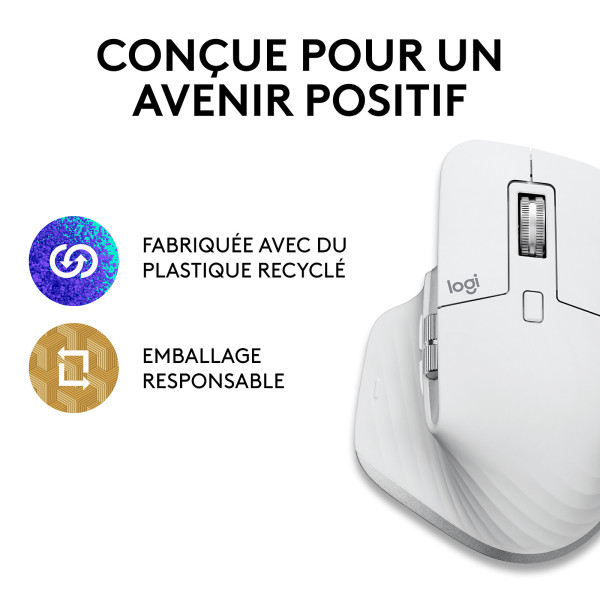 Logitech MX Master 3S for Mac (Gris Pâle) Souris Logitech, Ultra Pc Gamer Maroc