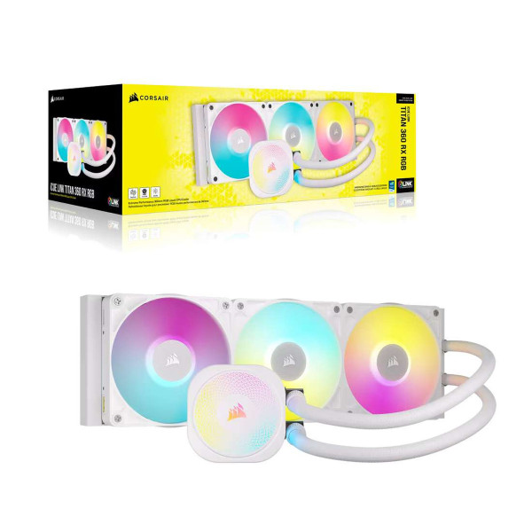Corsair Titan 360 RX RGB (Blanc) Refroidissement Corsair, Ultra Pc Gamer Maroc