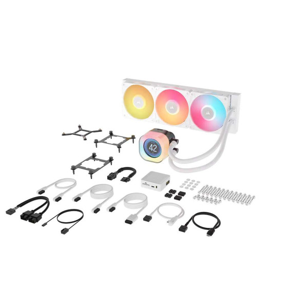 Corsair Titan 360 RX LCD RGB (Blanc) Refroidissement Corsair, Ultra Pc Gamer Maroc