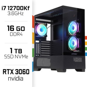 PC Gamer UltraPC Intel Core i7 12700KF/1TB SSD/16GB DDR4/RTX3060 12GB PC Gamer Avancé UltraPC, Ultra Pc Gamer Maroc