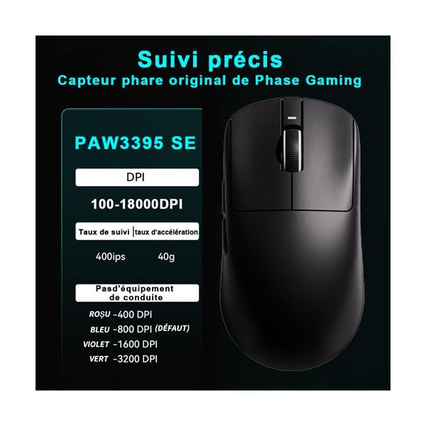 VXE R1 SE+ Wireless (BLACK) Souris VXE, Ultra Pc Gamer Maroc