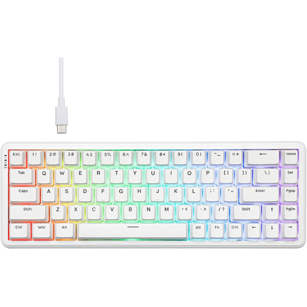 ajazz ak680 max white (Magnetic Switch) Wired Claviers Ajazz, Ultra Pc Gamer Maroc