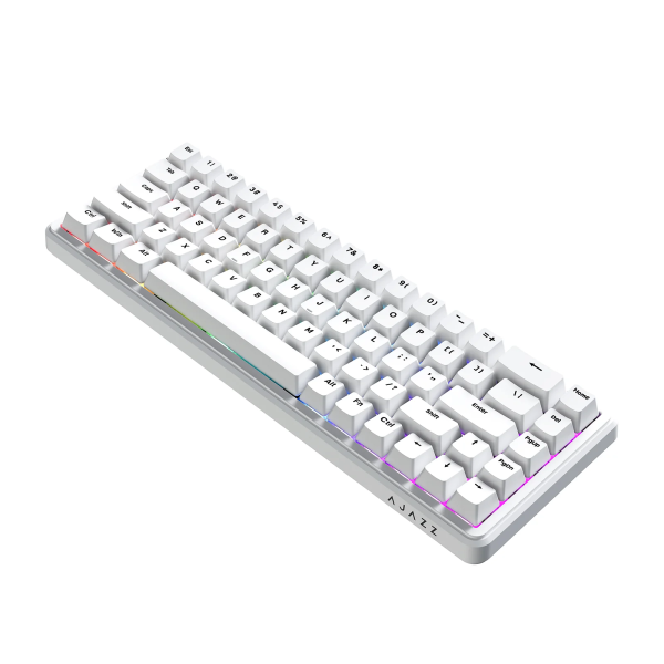 ajazz ak680 max wireless white 8+1k Claviers Ajazz, Ultra Pc Gamer Maroc