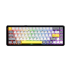 ajazz ak680 max wireless white-grey 8+1k Claviers Ajazz, Ultra Pc Gamer Maroc