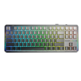 AULA F87 PRO Gradient Gray (Graywood V4 Switch) Claviers AULA, Ultra Pc Gamer Maroc