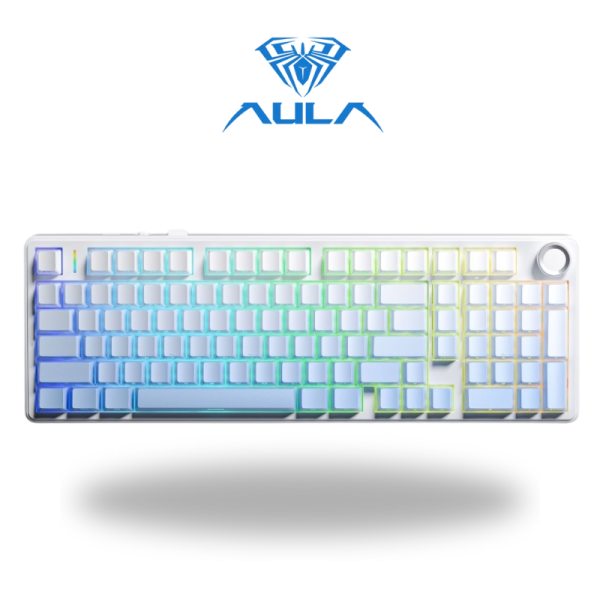 AULA F99 PRO Gradient Blue (Nimbus V3 Switch) Claviers AULA, Ultra Pc Gamer Maroc