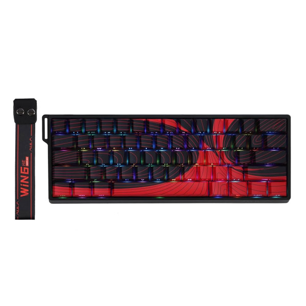 AULA WIN60 HE MAX Red Topographic (Magnetic Switch) Claviers AULA, Ultra Pc Gamer Maroc