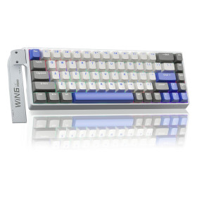AULA WIN68 HE MAX Grey&White&Blue (Magnetic Switch) Claviers AULA, Ultra Pc Gamer Maroc