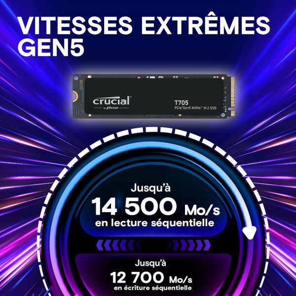 Crucial T705 2 To Disques SSD Crucial, Ultra Pc Gamer Maroc