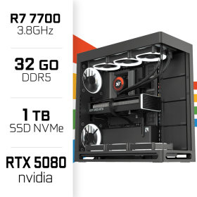PC Gamer HAVN Ryzen 7 7700/32GB DDR5/1TB SSD/RTX5080 PC Gamer Avancé UltraPC, Ultra Pc Gamer Maroc