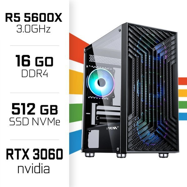 SETUP Gamer UltraPC R5 5600X RTX3060 12GB + X27B10IFF 100Hz + AULA T650 Setup Complet UltraPC, Ultra Pc Gamer Maroc