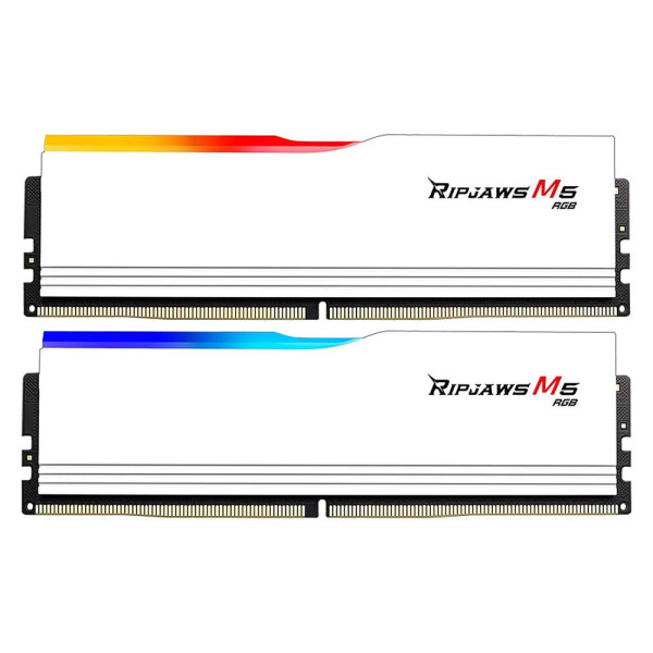 G.Skill Ripjaws M5 RGB Series White 32Go (2x 16Go) DDR5 6000 MHz CL30 Mémoire vive DDR5 G.Skill, Ultra Pc Gamer Maroc