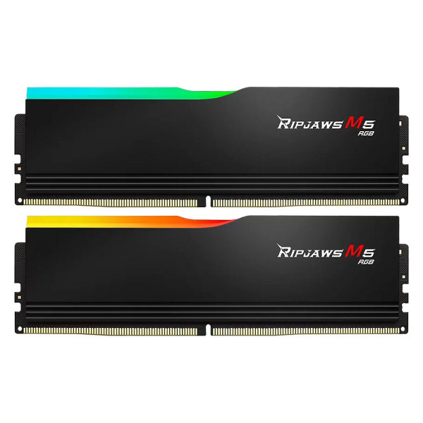 G.Skill Ripjaws M5 RGB Series 64Go (2x 32Go) DDR5 6000 MHz CL30 - Black Mémoire vive DDR5 G.Skill, Ultra Pc Gamer Maroc