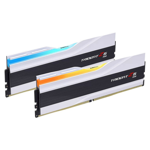 G.Skill Trident Z5 RGB Series 64Go (2 x 32Go) DDR5 6000 MHz CL30 - White Mémoire vive DDR5 G.Skill, Ultra Pc Gamer Maroc