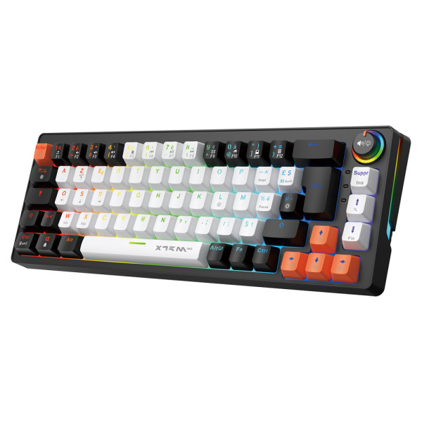 XTRMLAB Scope Black/White/Orange (Red Switch) Claviers XTRMLAB, Ultra Pc Gamer Maroc