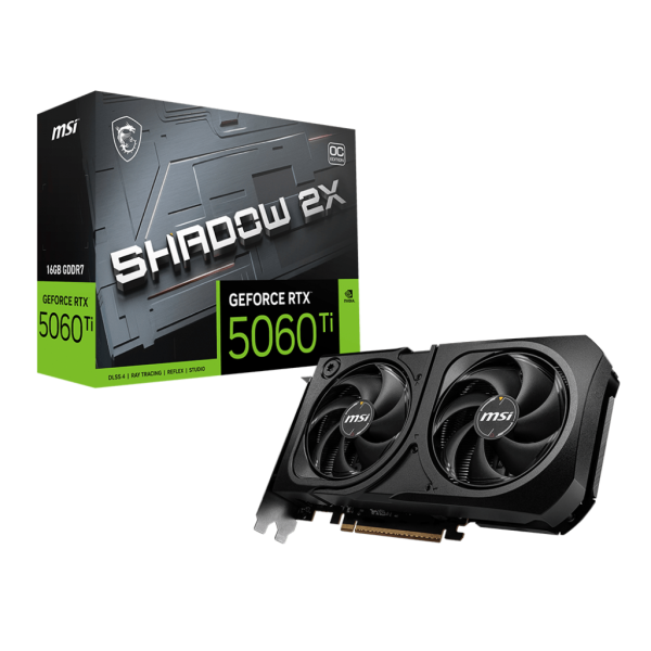 MSI GeForce RTX 5060 Ti 16Go GDDR7 SHADOW 2X PLUS NVIDIA MSI, Ultra Pc Gamer Maroc