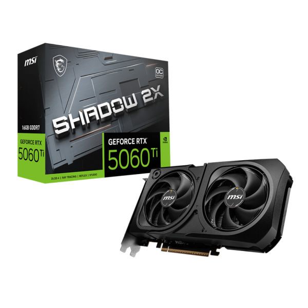 MSI GeForce RTX 5060 Ti 16G SHADOW 2X PLUS Cartes graphiques MSI, Ultra Pc Gamer Maroc