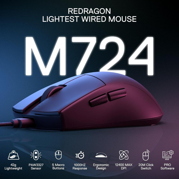 Redragon K1NG M724 Souris Redragon, Ultra Pc Gamer Maroc