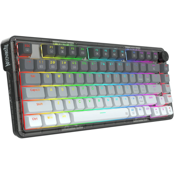 Redragon K673 PRO 75% Wireless RGB Red Switches (Gradient Gray) Claviers Redragon, Ultra Pc Gamer Maroc