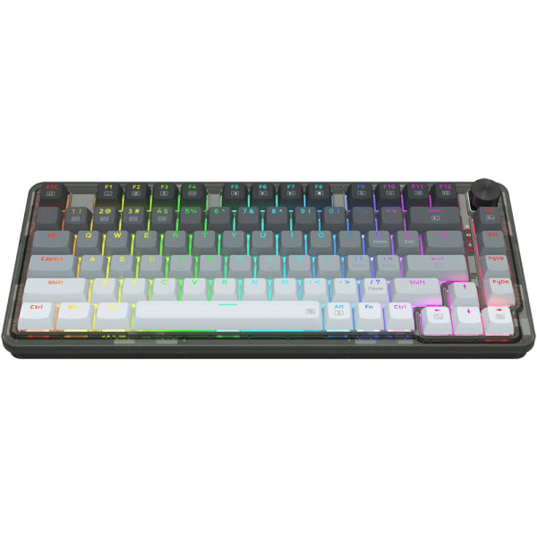 Redragon K673 PRO 75% Wireless RGB Red Switches (Gradient Gray) Claviers Redragon, Ultra Pc Gamer Maroc