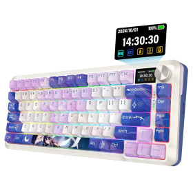 Redragon K708 Pro LCD Wireless Mechanical Keyboard (Anime) Claviers Redragon, Ultra Pc Gamer Maroc