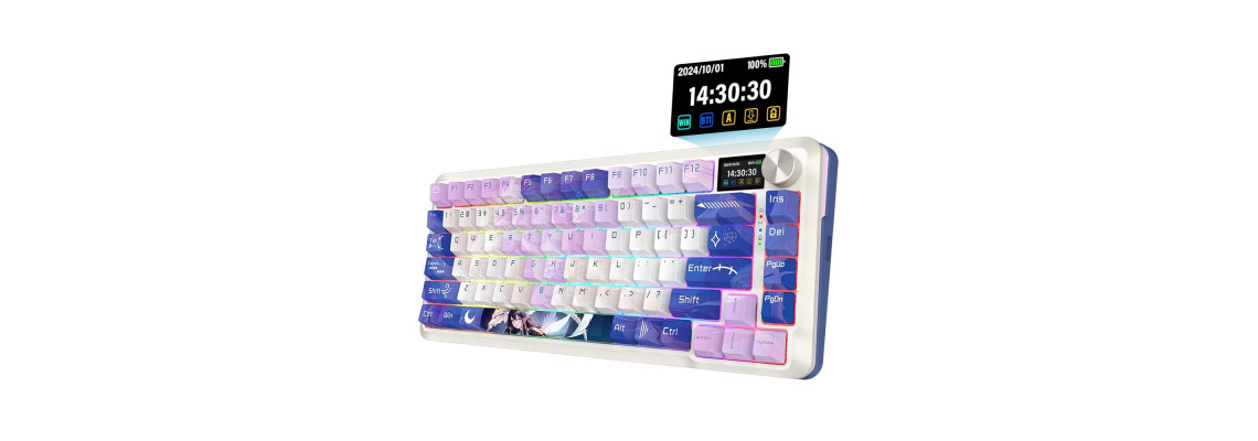Redragon K708 Pro LCD Wireless Mechanical...